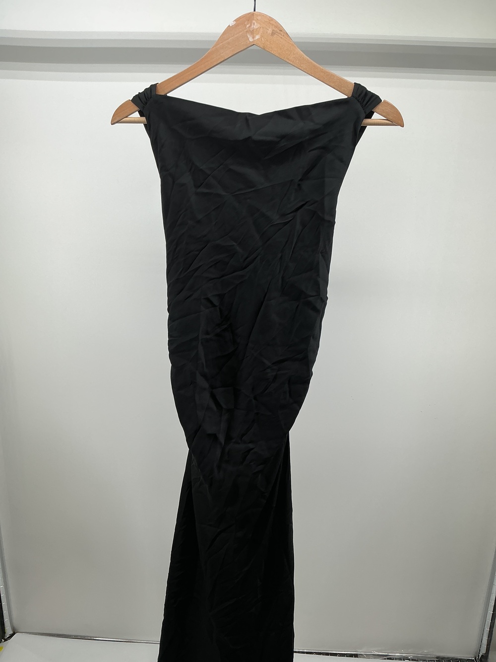 Washable Stretch Silk High Neck Midi Dress